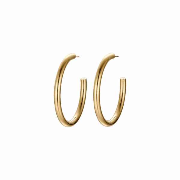Orecchini donna in acciaio IP Gold cerchi 4,5cm