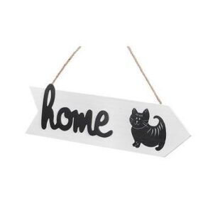 Decorazione freccia Home con gatto e corda