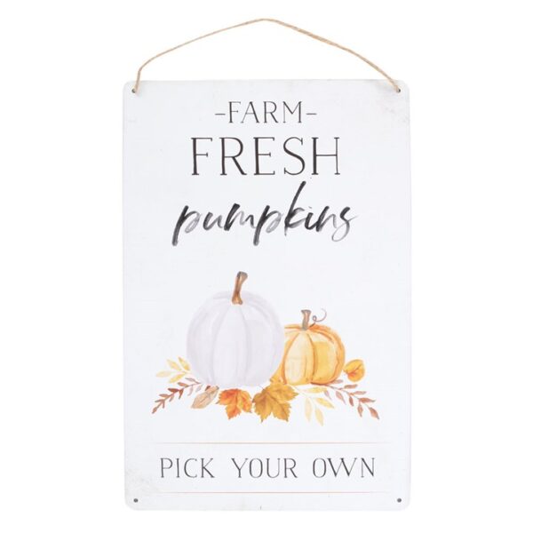Targa in metallo Fresh Pumpkins