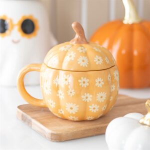 Tazza zucca floreale con coperchio