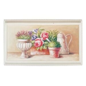 Quadro con fiori, piante e caraffa