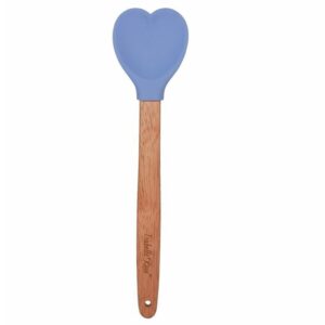 Cucchiaio a cuore in silicone azzurro