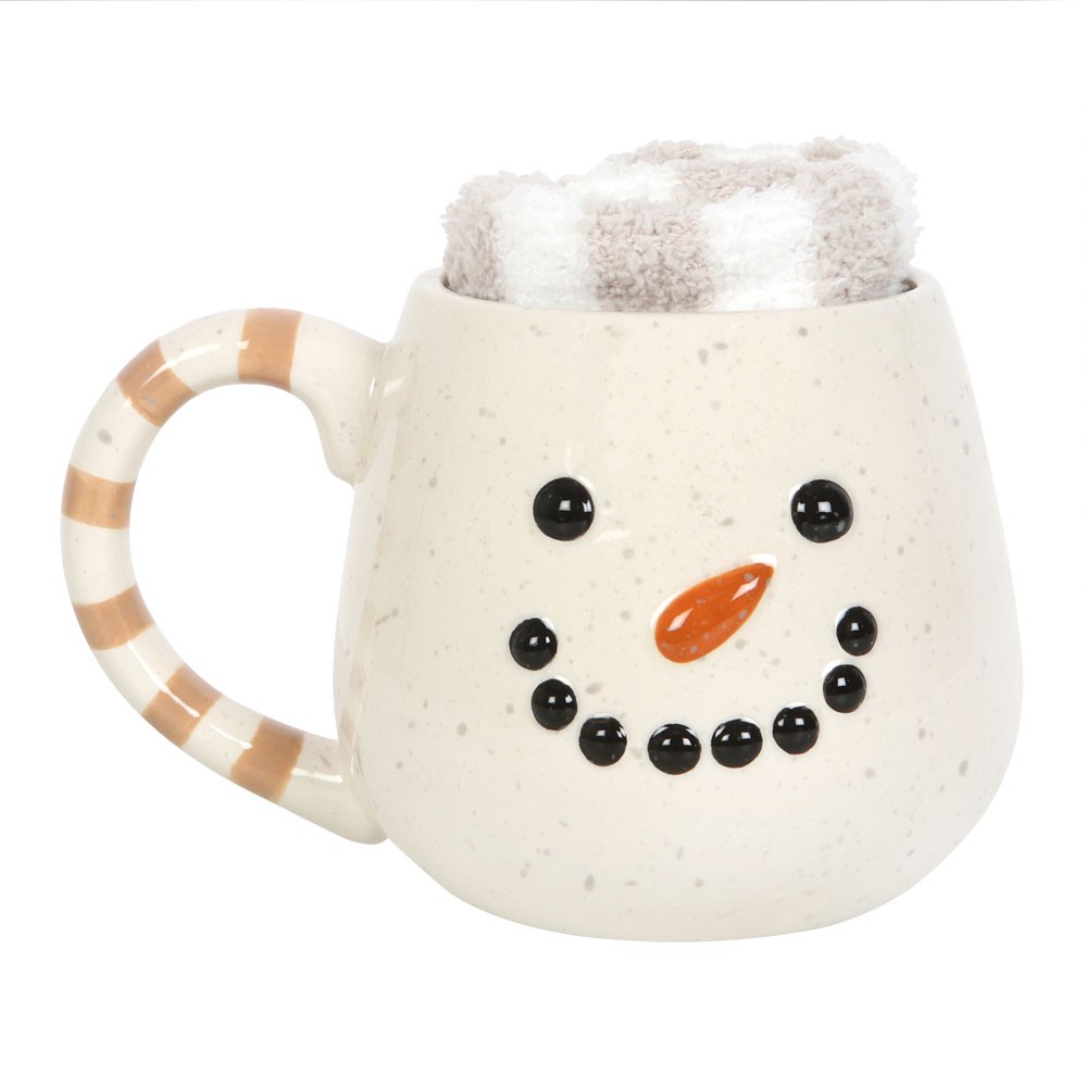 Tazza Pupazzo di Neve bianca con calzini - immagine 3