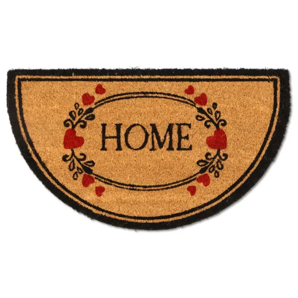 Zerbino in cocco semicricolare Home con cuori