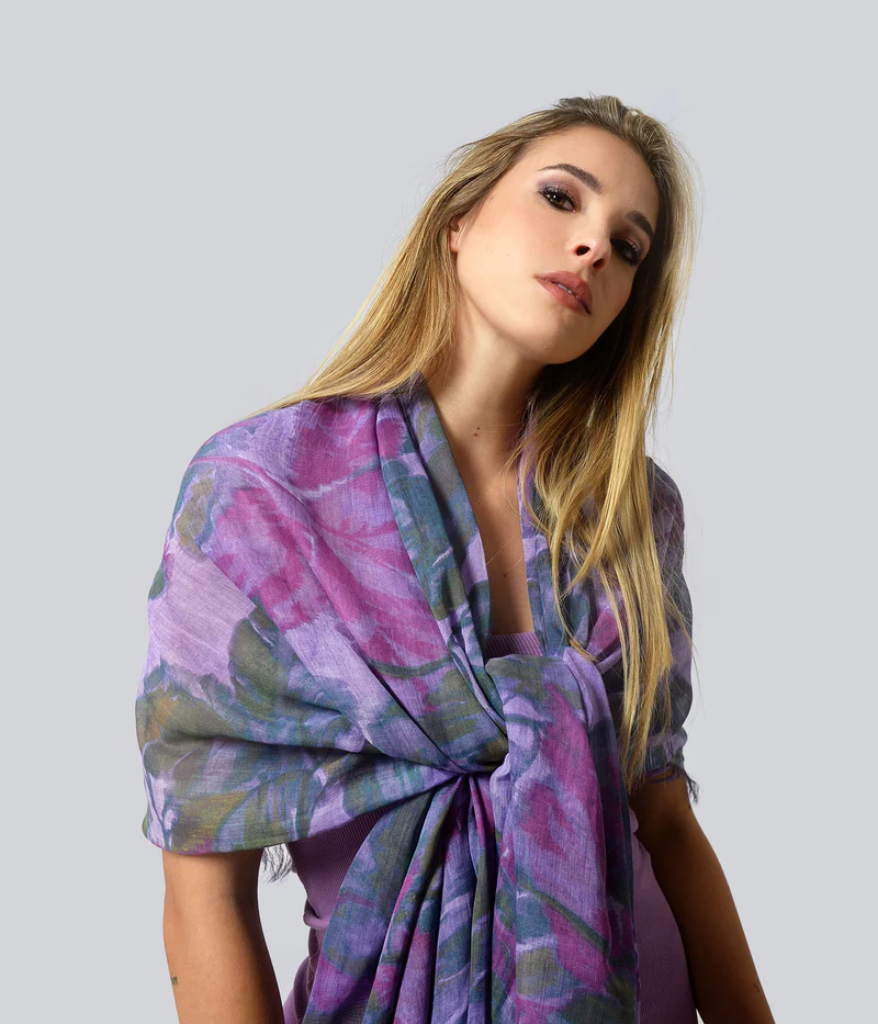 Foulard InnBamboo Boldini – 83 Viola - immagine 3