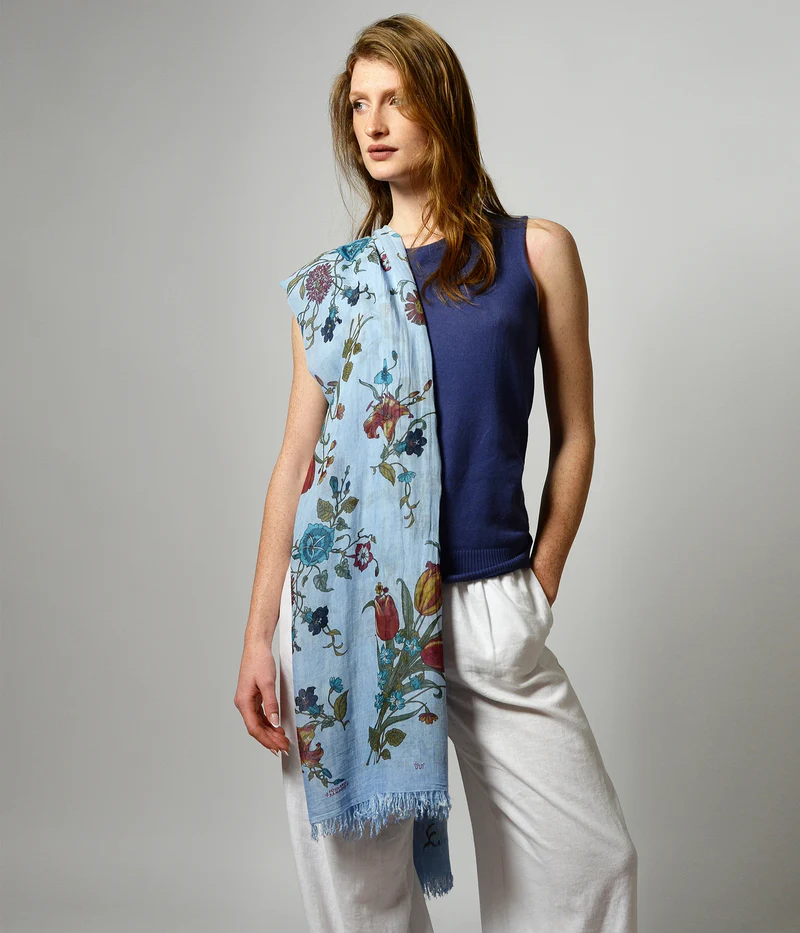 Foulard InnBamboo Botticelli – 17 Azzurro cielo