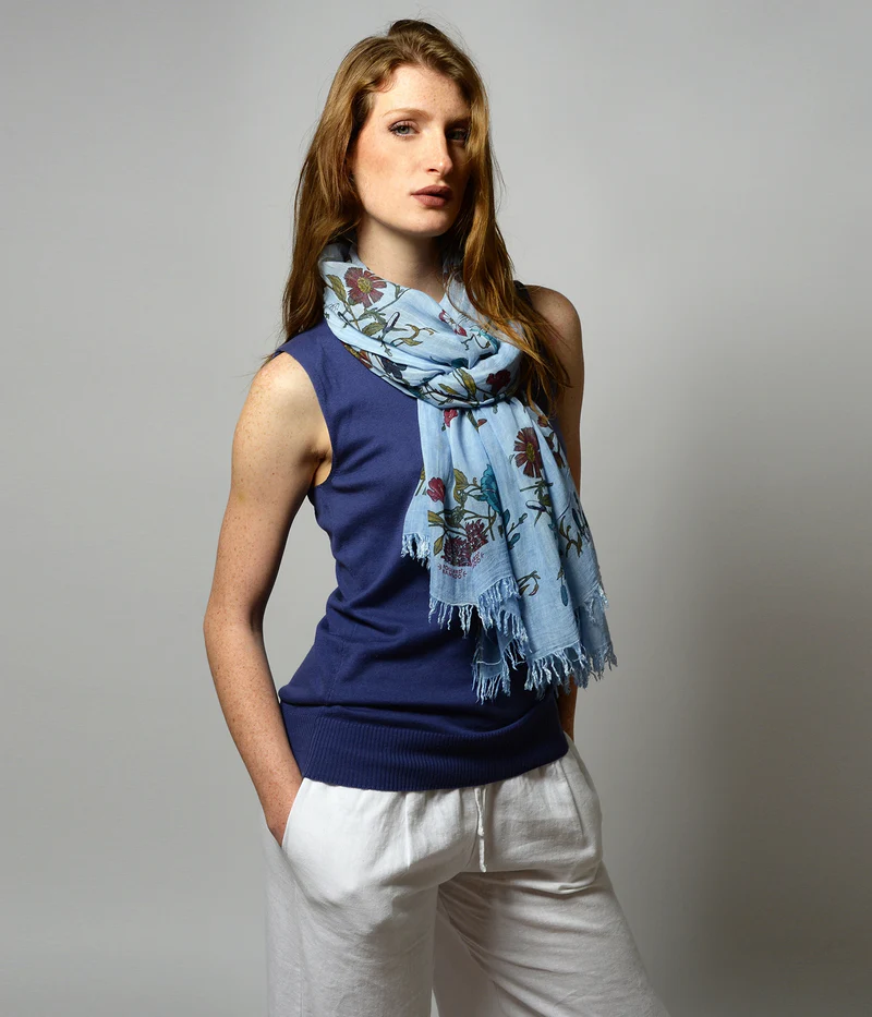Foulard InnBamboo Botticelli – 17 Azzurro cielo - immagine 2