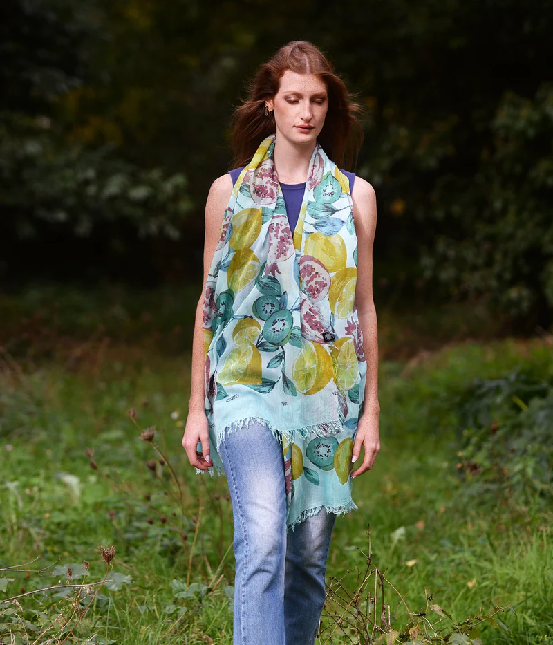 Foulard InnBamboo Guttuso – 43 Verde acquamarina - immagine 3