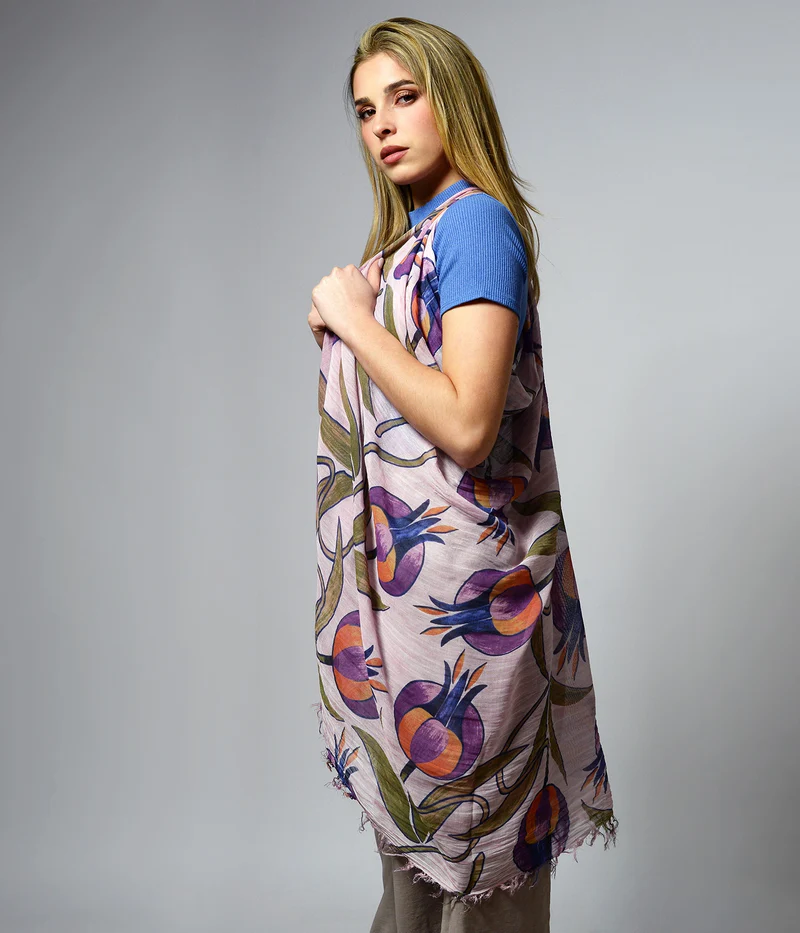 Foulard InnBamboo Mucha – 62 Rosa peonia - immagine 2