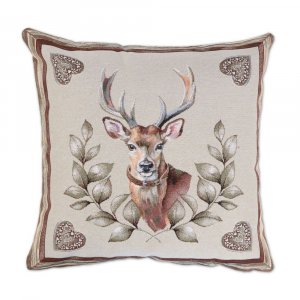 Cuscino gobelin con cervo