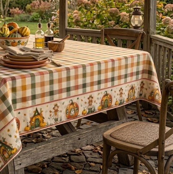Tovaglia zucche e spaventapasseri (varie misure)