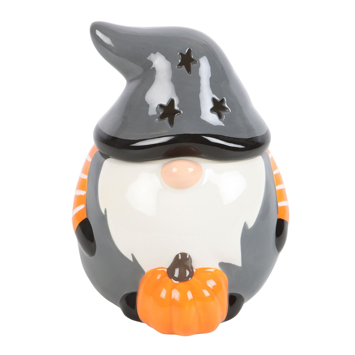 Bruciatore Gnomo Gonk grigio con zucca - immagine 3