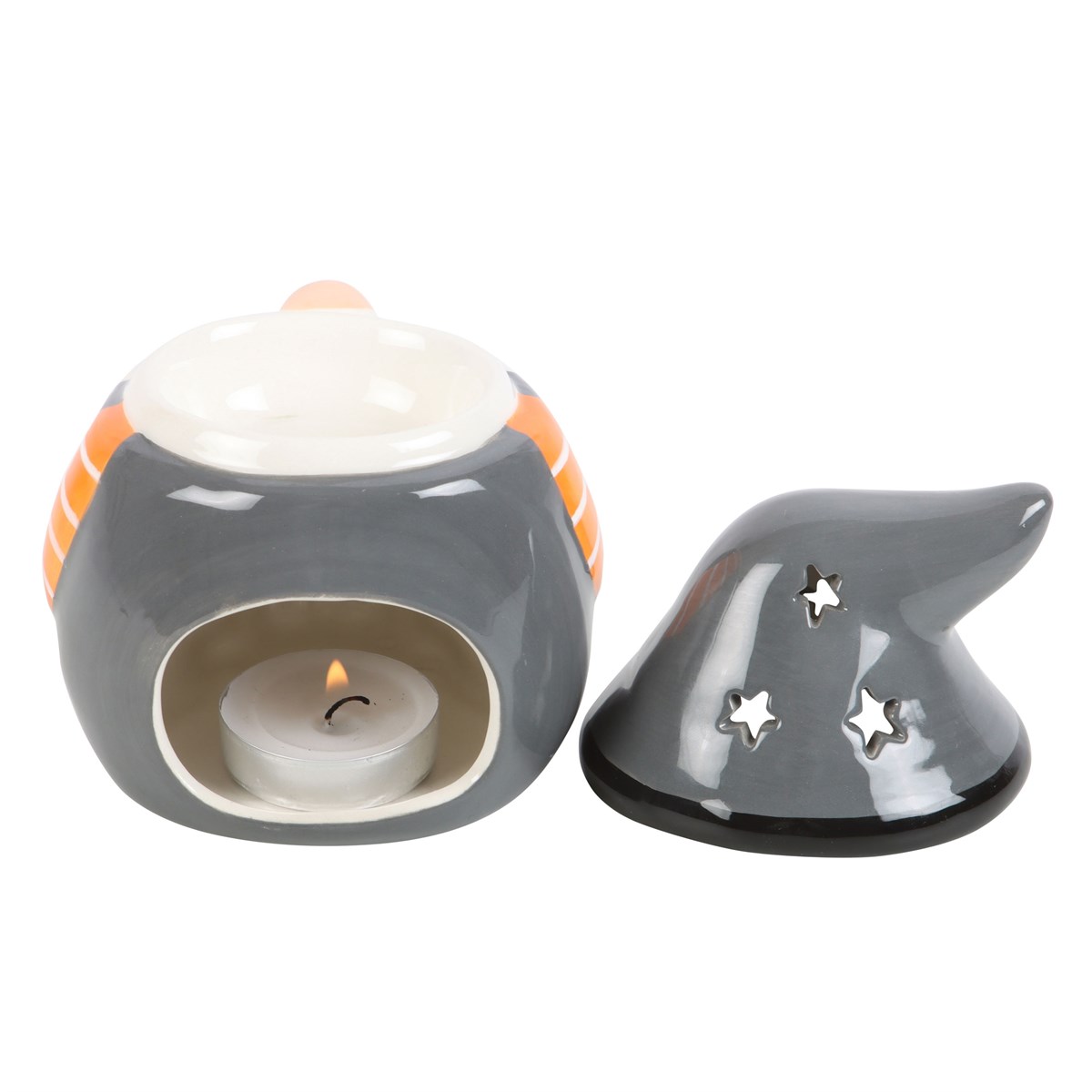 Bruciatore Gnomo Gonk grigio con zucca - immagine 4