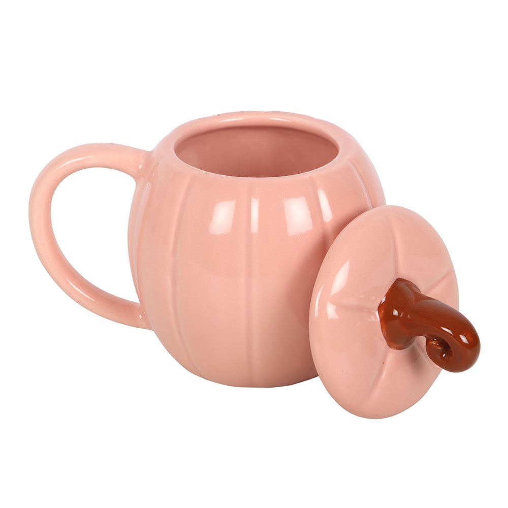 Tazza Zucca rosa con coperchio - immagine 3