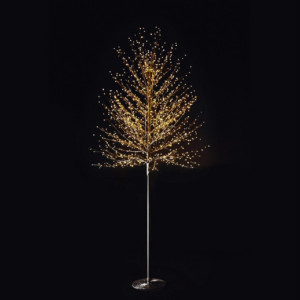 Albero luminoso nero con LED 210cm