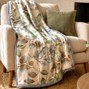 Plaid agnellato Foglie